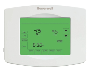smart home thermostat screen with icons
