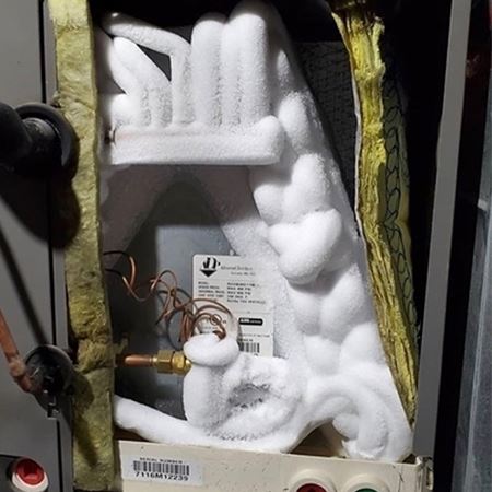 frozen hvac coil