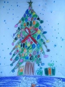 Christmas Tree Drawing From a Child